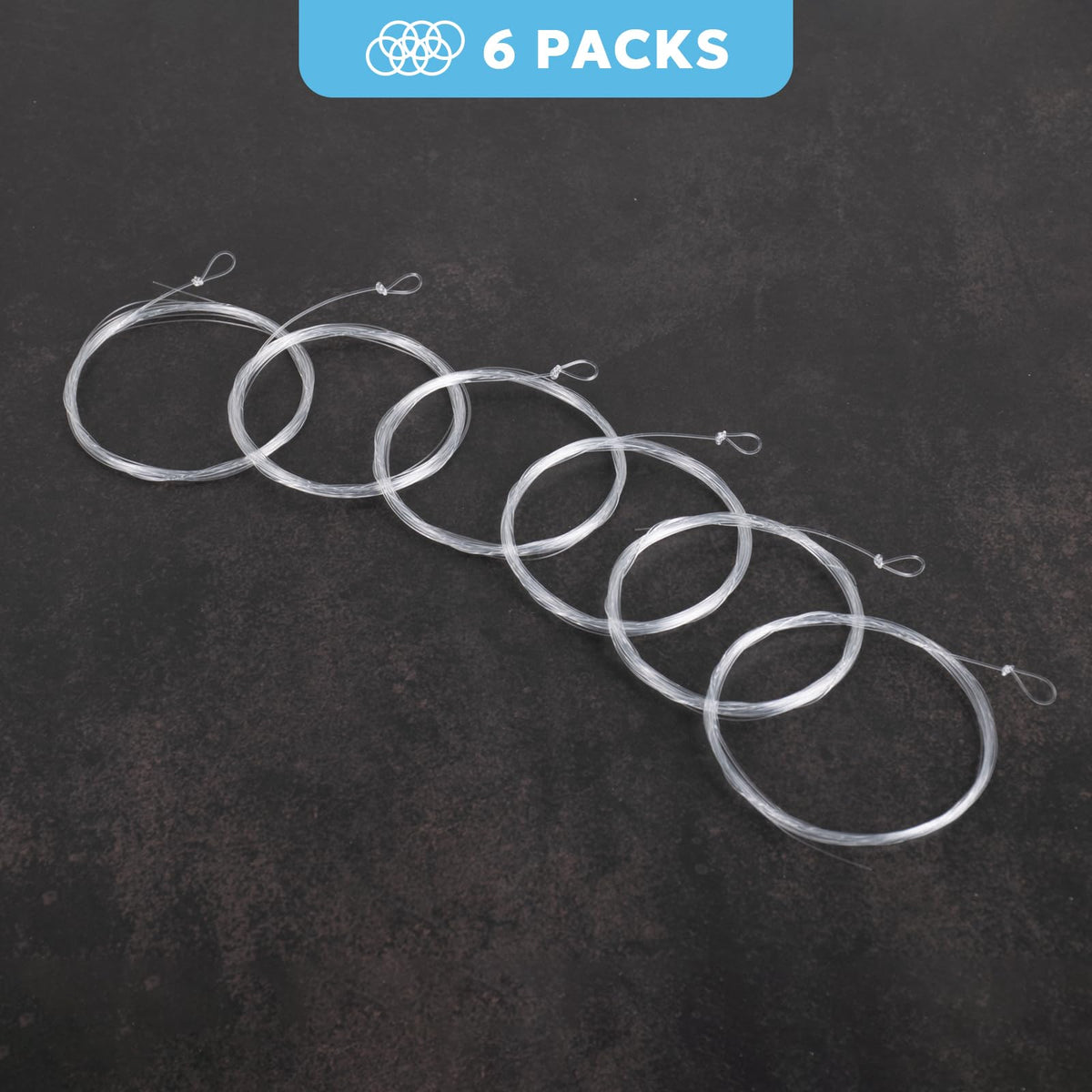 SF 6 Packs Pre-Tied Loop Fly Fishing Tapered Leader Nylon Nylon 9FT-345X