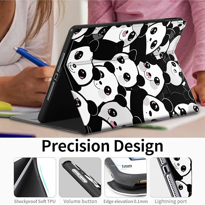 Case for iPad (A16) 11th Generation 11 Inch (2025)iPad 10th Generation 10.9 Inch (2022)PU Leather Slim Standing Smart Coverwith Auto Sleep/WakeBall on Fire