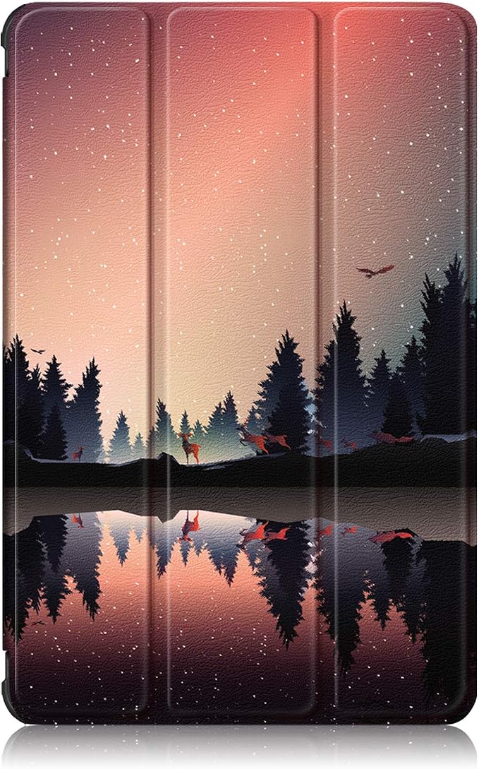 Case for Samsung Galaxy Tab S8 Plus 12.4 2022/S7 FE 2021/S7 Plus 2020 (SM-X800/X806/T730/T733/T736/T738/T970/T975/T976) Lightweight Tri-Fold Stand Thin Cover Auto Wake/Sleep Almond Blossom