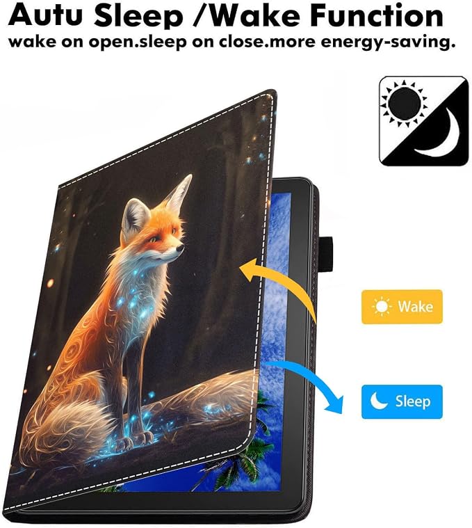 Case for Amazon Kindle Fire HD 8/Fire HD 8 Plus Tablet (12th/10th Generation 2024/2022/2020 Release) Slim PU Leather Cover with Card Slot &amp Auto Wake/Sleep African American Women