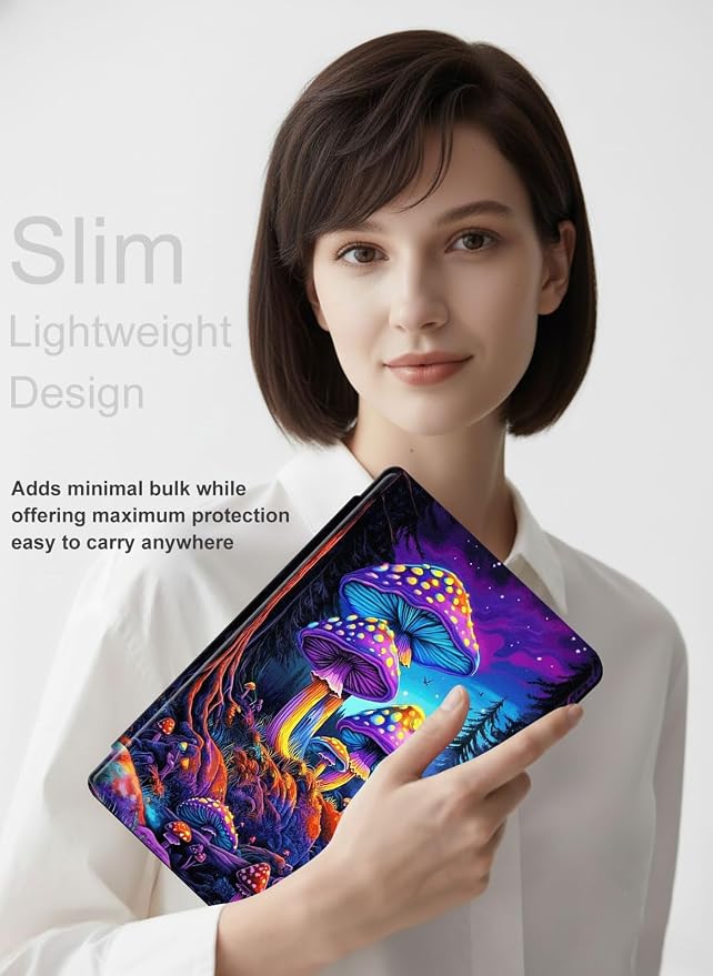 for iPad 11th Generation (A16 2025) 11 / iPad 10th Gen 10.9 2022 Case 360° Rotating PU Leather Stand Cover with Auto Sleep/Wake Shockproof TPU Backl Raccoon Perched