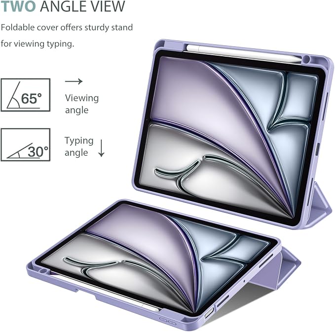 ProCase Smart Case for iPad Air 11-inch M4/M3/M2 &amp Air 10.9 5th/4th Gen | Hard Back Cover with Auto Sleep/Wake Slim Lightweight Case for iPad Air 11 2026/25/24 &amp 10.9 2022/2020-Aqua