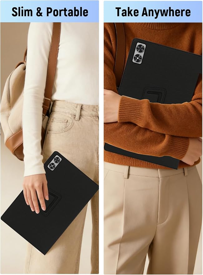 Compatible with Frameflow P11T Skin-Feel Matte Tablet Case 11 Inch Anti-Fingerprint Shockproof Slim Soft Touch Protective CoverBlack.