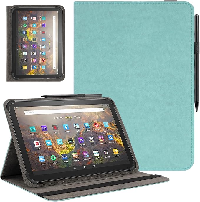 Universal 11 12 Inch Android Tablet CaseMulti-Angle Viewing Stand Stylus Holder Cover for 11-12 Touchscreen TabletBlack