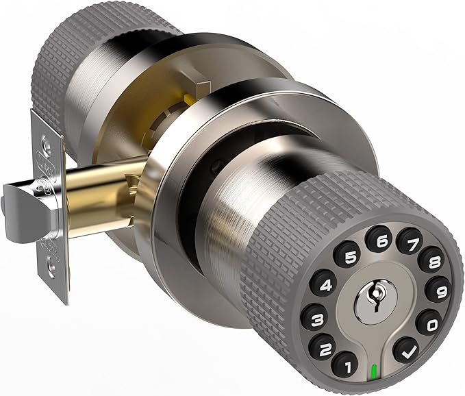 BOTHSTAR Keypad Door Knob with Key,Keyless Entry Door Lock, Code Locks Door Knob, Auto Lock,50 User Code,Easy to Install,for Home,Office,Bedroom,Garage,No Deadbolt