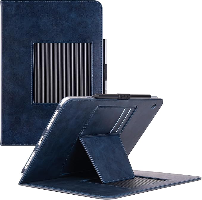 Case for Wacom MovinkPad 11 TabletDark Blue | Multiple-Angles Viewing StandPremium PU Leather Protective Cover with Pen Holder Loop