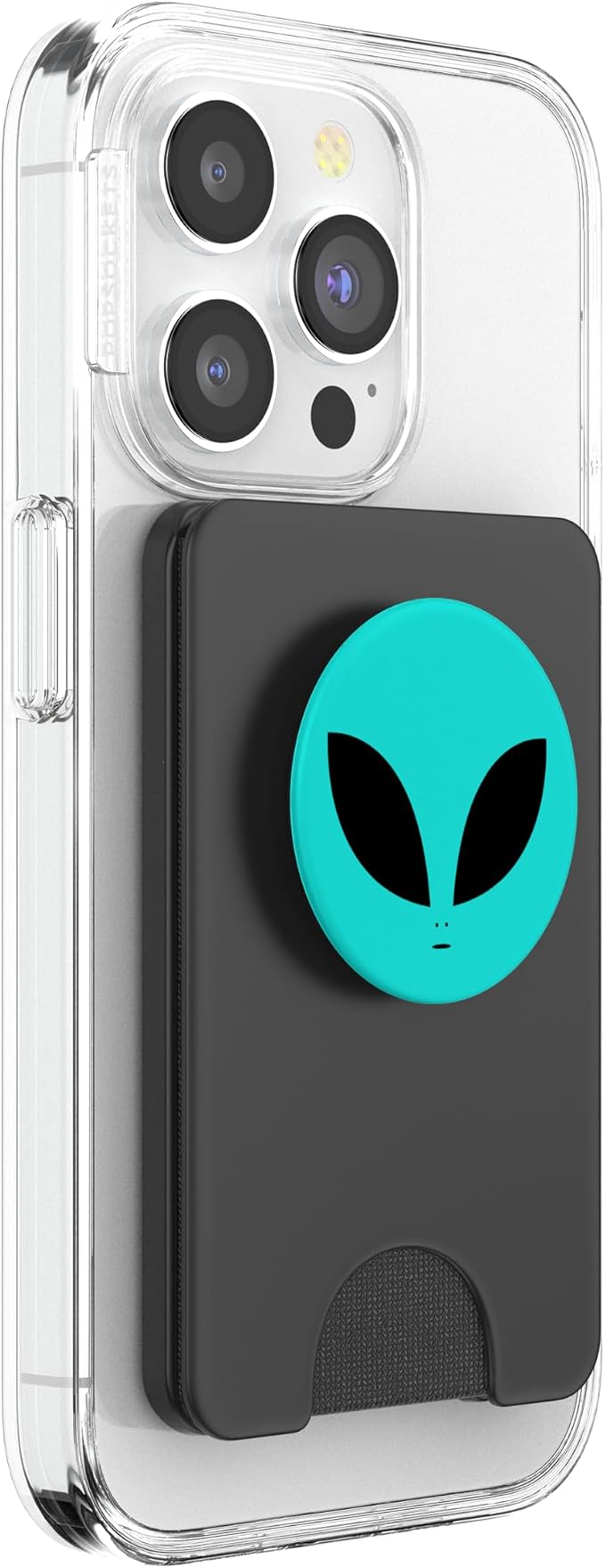 Black Light Teal Alien PopSockets Adhesive PopGrip