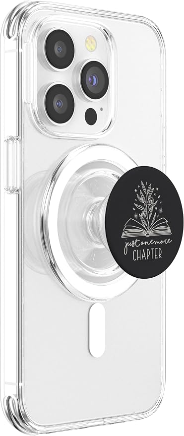 Just One More Chapter Floral Book Lover Reading Design PopSockets PopGrip for MagSafe