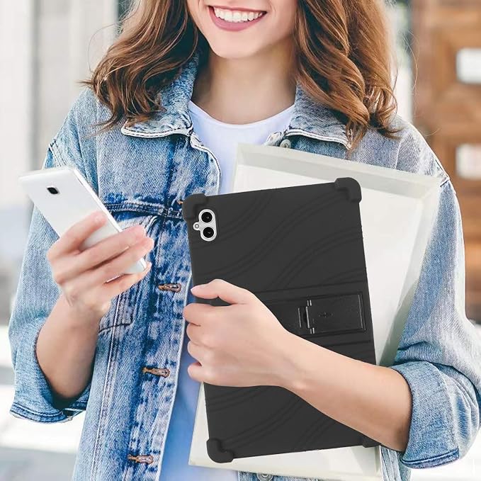 Case for Boost Celero5G TAB 10.9 Inch Tablet 2025 Released - Protective Lightweight Durable Silicone Stand Cover Case (Black)