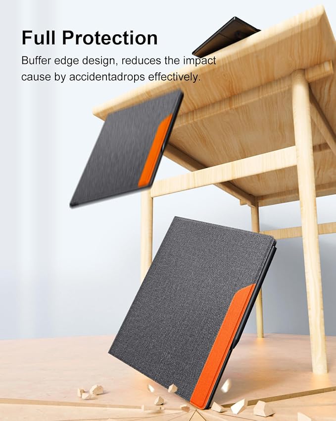 Case for Remarkable 2 Paper Tablet 10.3 2020 Released Fabric Folio Cover with Pen Pocket Stable Stand Design Black &amp Light Cork (Exclusive Templates Provided)