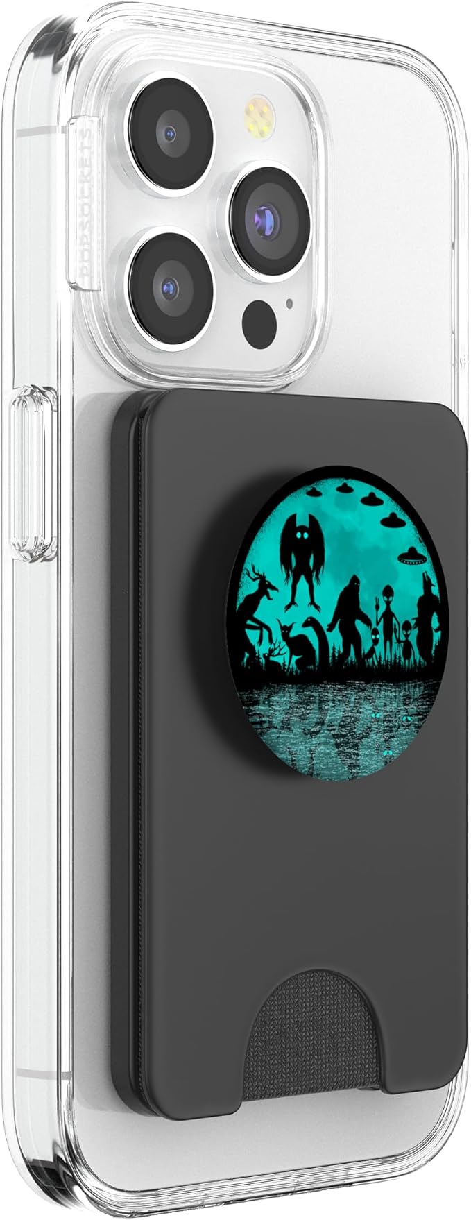 Bigfoot Loch Ness Monster Mothman and Alien Funny Cryptid PopSockets PopGrip for MagSafe