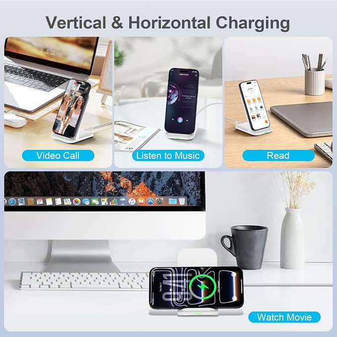 for Pixel 10A Wireless Charger Stand Fast Charging Desk for Google Pixel 10 | 15W Foldable Wireless Charger Pad cargador inalámbrico para Google Pixel 10 Pro Fold/10 Pro XL/9A/9 Pro XL/9A/8A/8XL/8/7/7