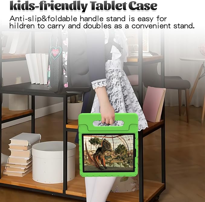 Heavy Duty Kids Case for Samsung Galaxy Tab S7 FE/S7 Plus/S8 Plus 12.4 inch | Rugged Protection Cover for Galaxy Tab S8+/Tab S7 FE/S7+ 2022/2021/2020 with S-Pen Holder Handle StandEVA Foam Rose Red