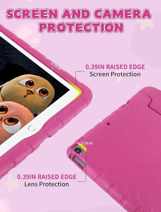 Heavy Duty Kids Case for iPad 10th/11th(A16) Pencil Holder Stand | Rugged Protection Cover for 11/10.9-inch iPad 2025/2022 Lightweight EVA Foam Anti-slip for Home School Travel Blue