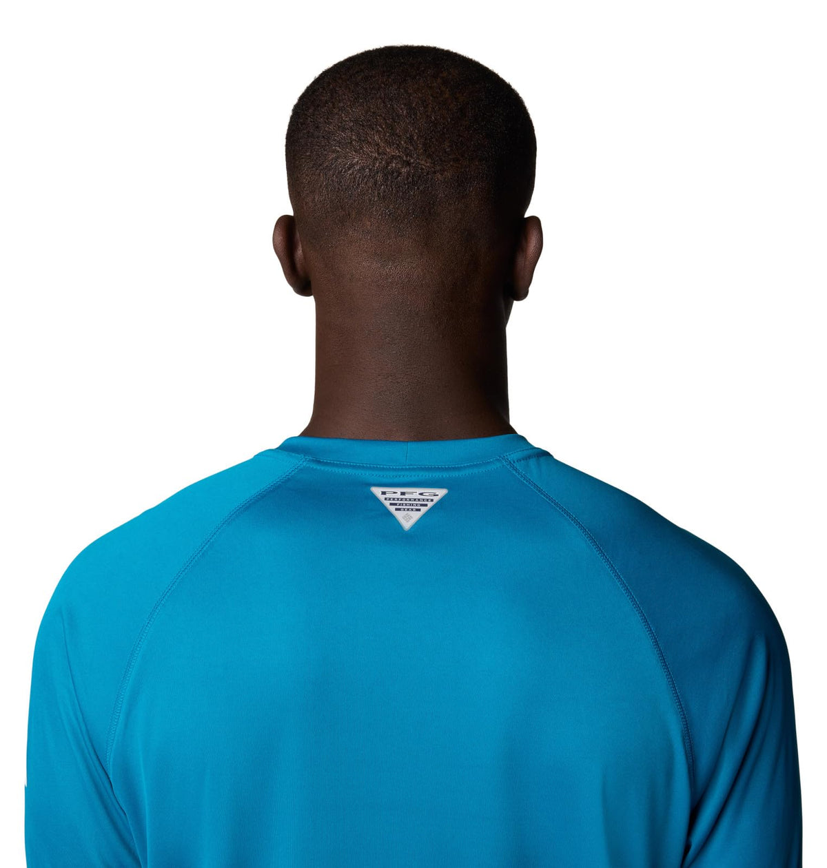 Columbia Men's PFG Terminal Tackle Long Sleeve Fishing Shirt, Blue Echo/White Logo, 4X Tall