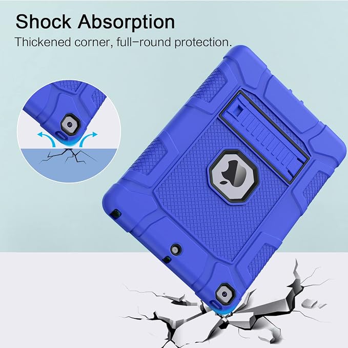 Azzsy Case for iPad 9th Generation/iPad 8th Generation/iPad 7th Generation (10.2 Inch 2021/2020/2019 Model) Heavy Duty Shockproof Rugged Protective Case for iPad 10.2 inch Alpine Green