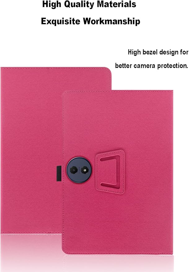 Case for TCL Tab A1 Plus 12.2 inch TCL Tab A1 Plus Tablet Case Folding Stand Protective Cover with Pencil Holder and Wrist Strap Full Protection. (Black)