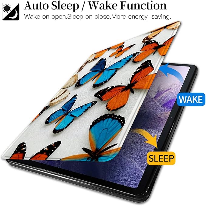 American Flag Deer Pattern Case for All-New Amazon Kindle Fire 7 Inch Tablet (9th/7th/5th Generation 2019/2017/2015 Release)360 Degree Rotating Stand Protective Cover with Auto Sleep/Wake