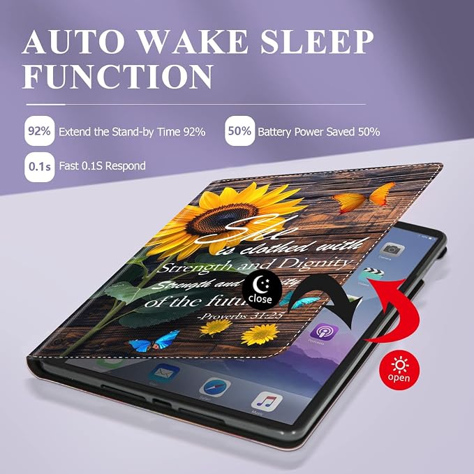 Case for iPad (A16) 11th Generation 11 Inch 2025 / iPad 10th Generation 10.9 Inch 2022 Ultra-Thin Multi-Angle Protective Cover with Auto Sleep/Wake A Dark Horse