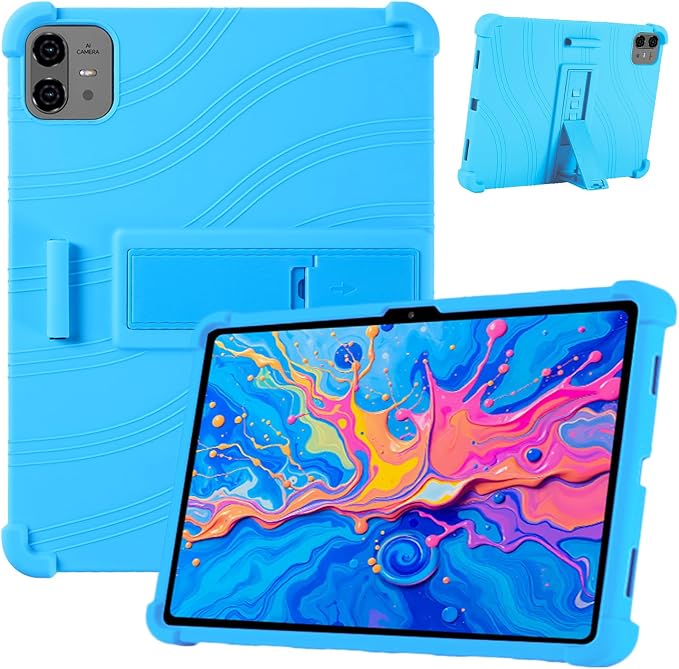 Case for TECLAST Artpad Pro 12.7-Inch Tablet – Shockproof Silicone Protective Cover with Kickstand Drop-Resistant Business Style (Black)