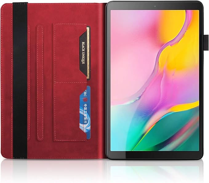 Case for Samsung Galaxy Tab A 8.4'' 2020 SM-T307 PU Leather Folio Stand Cover Protective Shell Lightweight with Pencil Holder Card Pocket Elastic Belt for Galaxy Tab A 8.4 Tablet 2020 - Brown