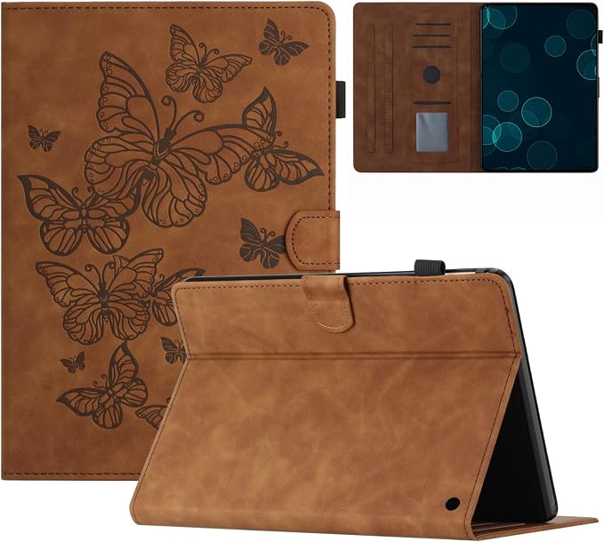 Case for Kindle Fire HD 10/10 Plus 13th/11th Generation 2023/2021 | PU Leather Folio Folding Stand Protective Cover for Fire HD 10.1 inch Tablet Auto Sleep Wake Hummingbird