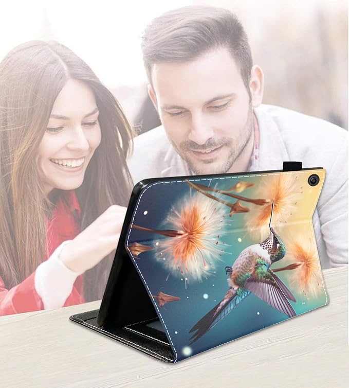 Case for Amazon Fire HD 10 Tablet (9th/7th Generation 2019/2017 Release) Slim PU Leather Cover with Card Slot &amp Auto Wake/Sleep for Fire 10.1 Tablet African American Girl