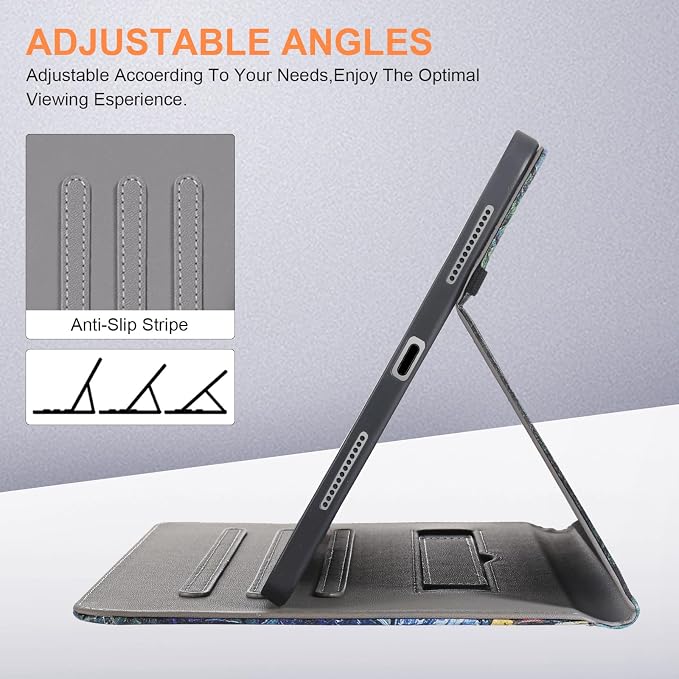 for iPad A16 Case 11 Inch 2025Cover for iPad 10th 11th Generation Case with Pencil HolderBlack