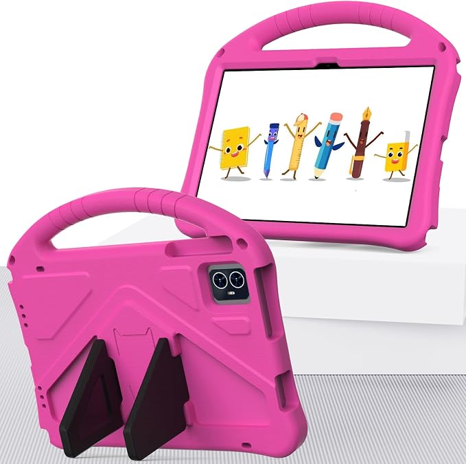 for Revvl Tab 2 Case 2025 Kids EVA Cover with Strap Handle Stand for Tmobile Revvl Tab 2 Case 10.1'' Black