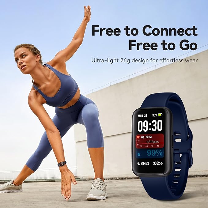 Enfit Fitness Trackers,Smart Watch with 1.47"Color Screen,100+Sport Modes Fitness Watch with Heart Rate Sleep Monitor, Pedometer Step Counter Watch, 3TAM Waterproof Activity Trackers for Women Men,BU