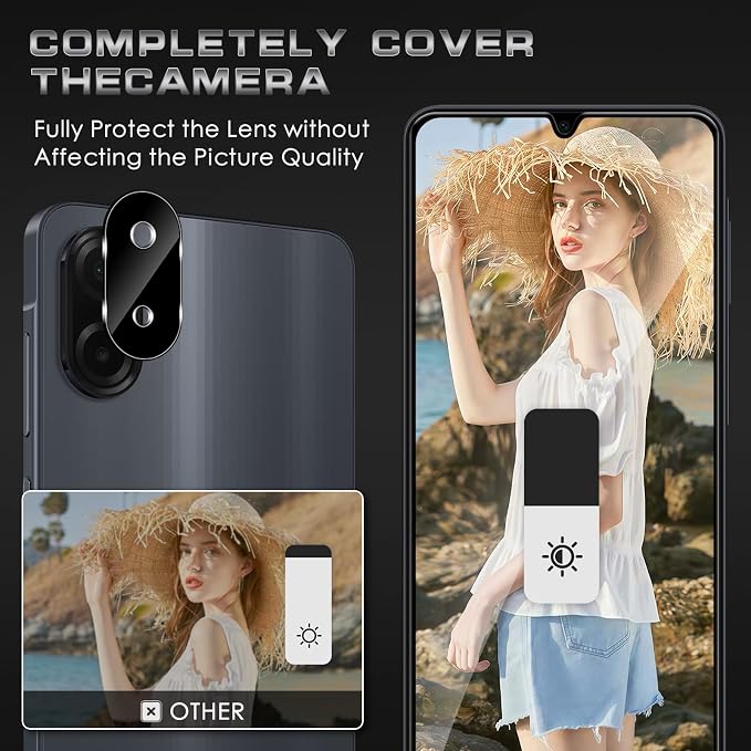 4 Pack Nothing Phone (3a) Pro 5G Privacy Screen Protector 2 Pack Privacy Tempered Glass Film and 2 Pack Camera Lens Protector Anti-Spy Protection for Nothing Phone (3a) Pro 5G Screen Protector