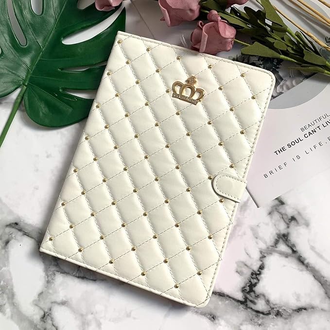Changjia for iPad 9.7Inch 6th/5th Generation 2018/2017 CaseiPad air 2/Air with Pencil HolderCute Crown Girly Diamond Elegant PU Leather Smart Auto Sleep/Wake Stand Protective Case for iPad 9.7Black