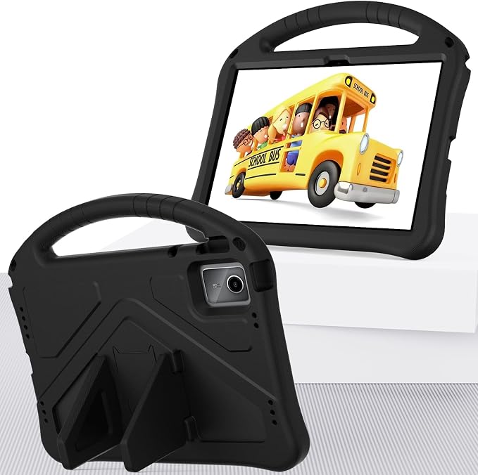 YRH for Moto Pad 2026 Case 11'' Kids EVA Shockproof Tablet Cover with Stand Handle Black