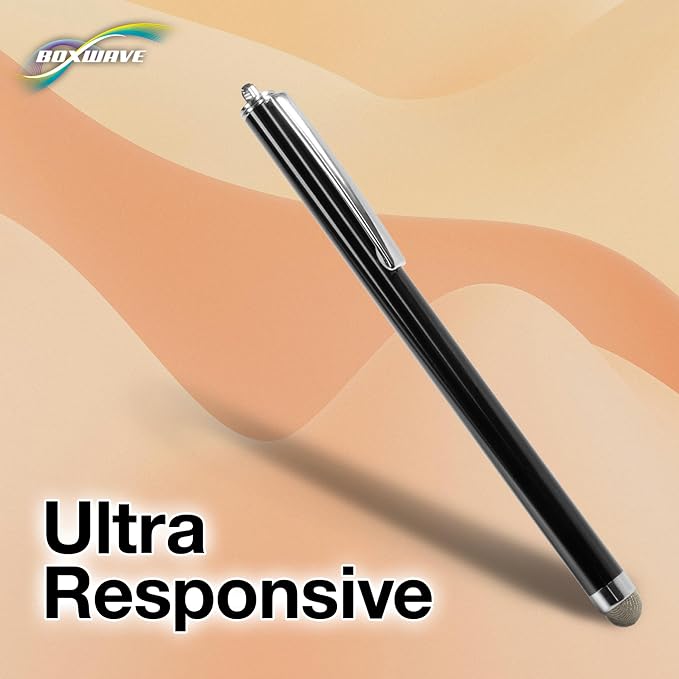 BoxWave Stylus Pen Compatible with Ulefone Armor Pad 4 Ultra Thermal - EverTouch Capacitive Stylus Fiber Tip Capacitive Stylus Pen - Jet Black