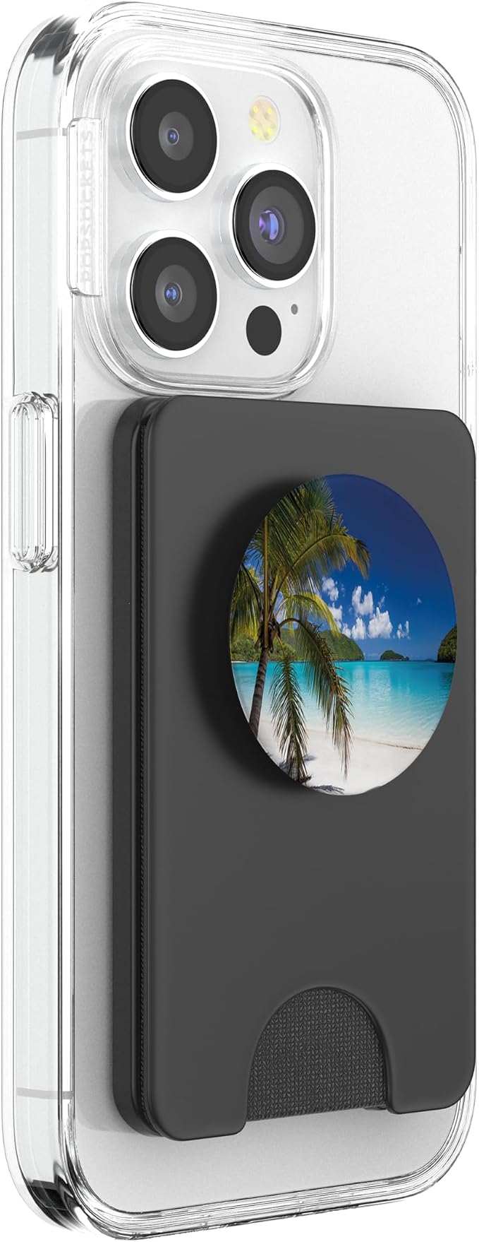 Tropical Beach Palm Tree Ocean Getaway Vacation PopSockets Adhesive PopGrip