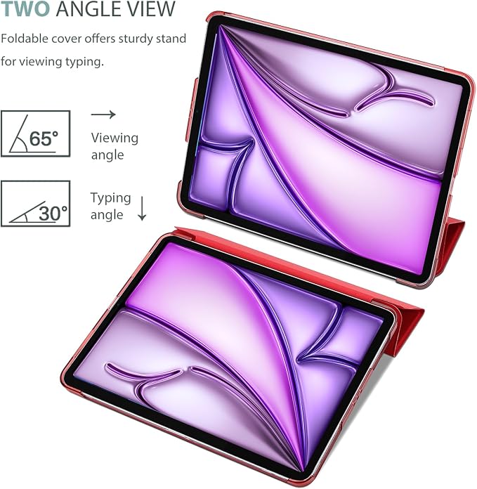 ProCase Smart Case for iPad Air 11-inch M4/M3/M2 &amp Air 10.9 5th/4th Gen | Hard Back Cover with Auto Sleep/Wake Slim Lightweight Case for iPad Air 11 2026/25/24 &amp 10.9 2022/2020-Aqua