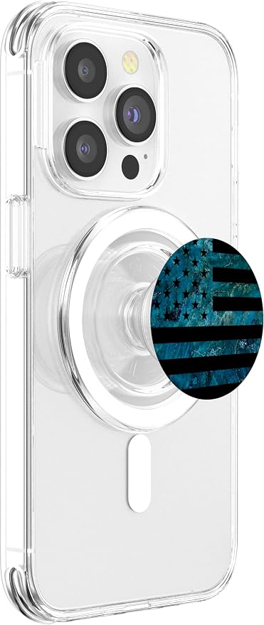 Black American Flag Blue PopSockets Adhesive PopGrip