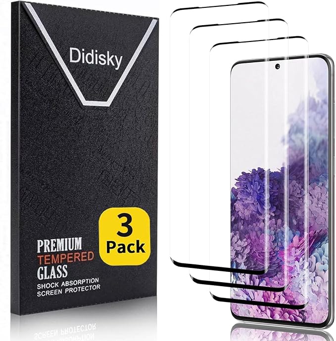 Didisky Screen Protector for Oneplus 9 Pro 3 Pack Tempered Glass Film with 2 Pack Camera Lens Protector Easy to UseScratch-Resistant9H Hardness3D Curved Full Coverage