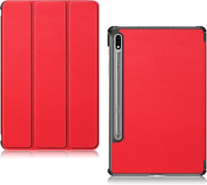 Case for Samsung Galaxy Tab S8 Plus 12.4 2022/S7 FE 2021/S7 Plus 2020 (SM-X800/X806/T730/T733/T736/T738/T970/T975/T976) Lightweight Tri-Fold Stand Thin Cover Auto Wake/Sleep Almond Blossom