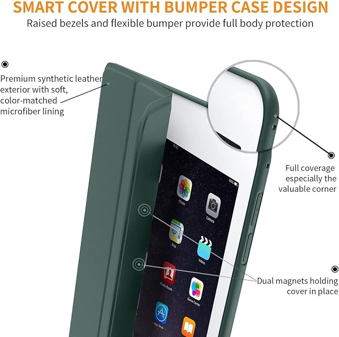 DuraSafe Cases for iPad 9.7 5th 6th Gen Air 1st 2nd Generation [iPad 5 6 Air 1 2] A1893 A1822 A1566 MH2V2LL/A Shock Proof Magnetic Dual Angle Stand with Honeycomb Pattern Printed Cover - Bunny Hat