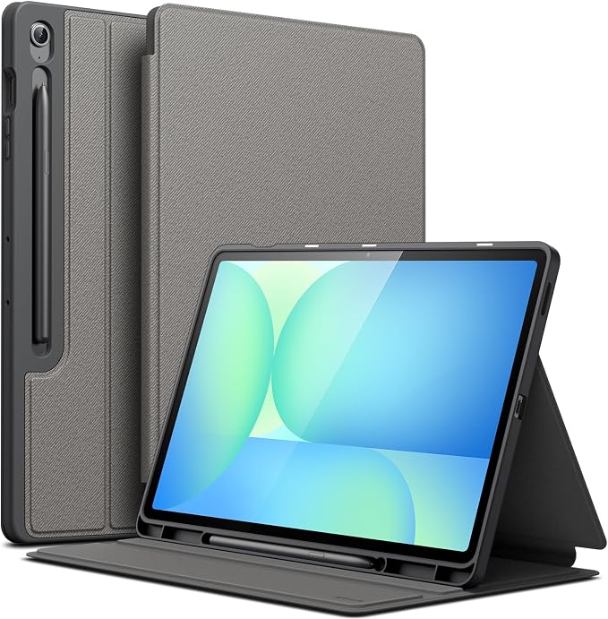 JETech Folio Case Cover for Samsung Galaxy Tab S10 FE Plus 13.1 Black | Multi-Angle Stand Cover S Pen Holder Slim Protective Cover Auto Wake/Sleep