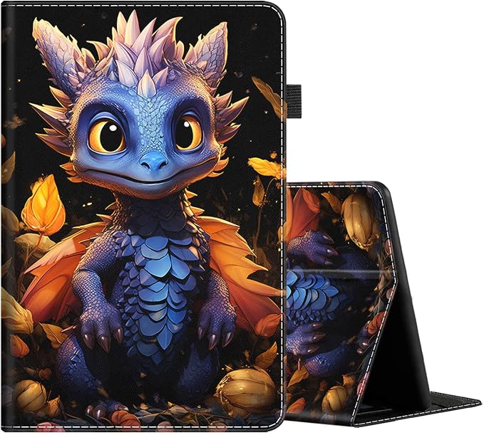 Case for All-New Amazon Fire HD 10 and 10 Plus Tablet (13th/11th Generation 2023/2021 Release) 10.1 Multi-Angle Smart Stand Cover Auto Sleep/Wake Skull and Fire