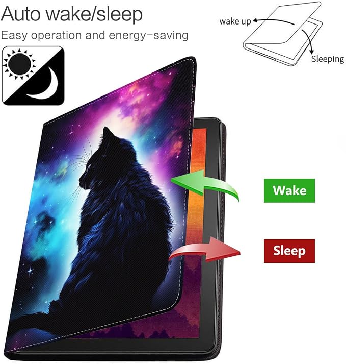Case for Samsung Galaxy Tab S10 Lite/ S10 FE/ S9 FE 5G 10.9 Inch/ S9 11 Inch - Slim PU Leather Folding Stand Folio Cover with Auto Sleep/Wake - African American Girl