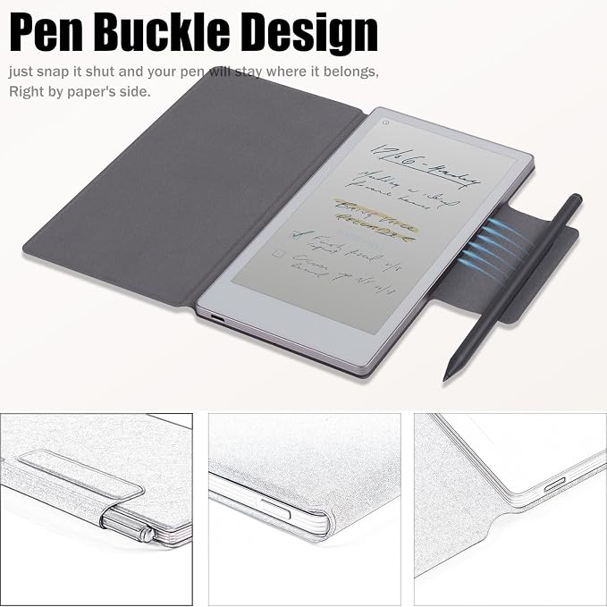Case for 7.3 Remarkable Paper Pro MovePU Leather Magnetic Cover | PU Leather Protective CoverPen Buckle DesignSlim &amp Thin Lightweightwith Auto Sleep/Wake Dark Blue