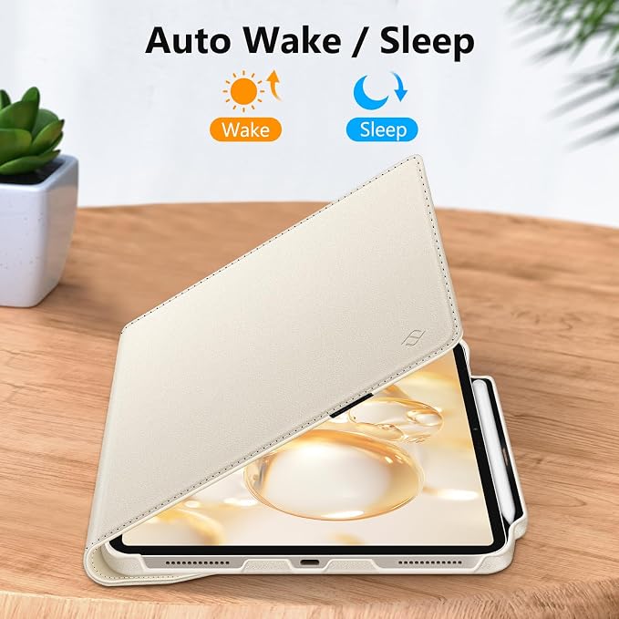 Fintie Rotating Case for iPad Air 13-inch M4/M3/M2 (2026/2025/2024) | 360° Swivel Stand Landscape &amp Portrait Viewing Shockproof Protective Cover Pencil Holder Auto Sleep/Wake Black