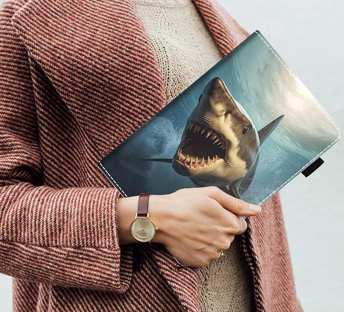 Case for Amazon Fire HD 8/HD 8 Plus Tablet (8 12th/10th Generation 2024/2022/2020 Release) Slim PU Leather Stand Folio Cover with Auto Wake Sleep African Woman Wolf