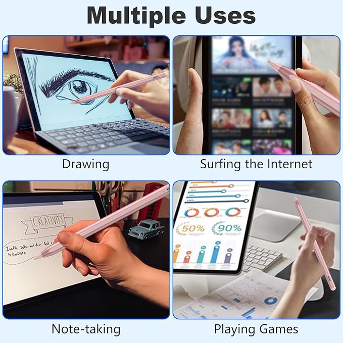 COO Universal Active Stylus Pen for iOS Android &amp Samsung Touch Screens | Smart Digital Stylus for Lenovo/Vivo/Mi/HUAWEI Tablets iPhone/Samsung/Pixel Phones for Drawing&ampWriting Gradient Blu