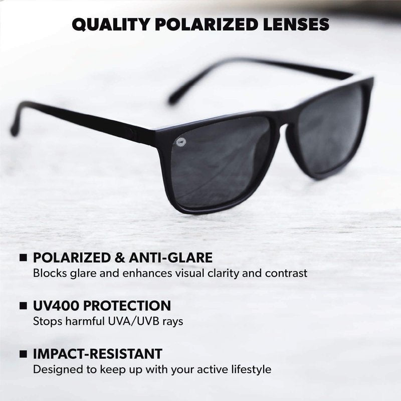 Knockaround Fast Lanes Polarized Lightweight Sunglasses for Men & Women - UV400 Protection