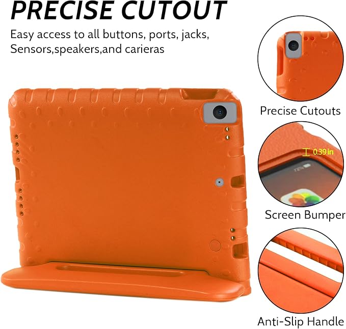 Dteck Kids Case for iPad 10.2 - Shockproof Rugged EVA Handle Stand Child Proof Case for iPad 9/8/7 Generation Black