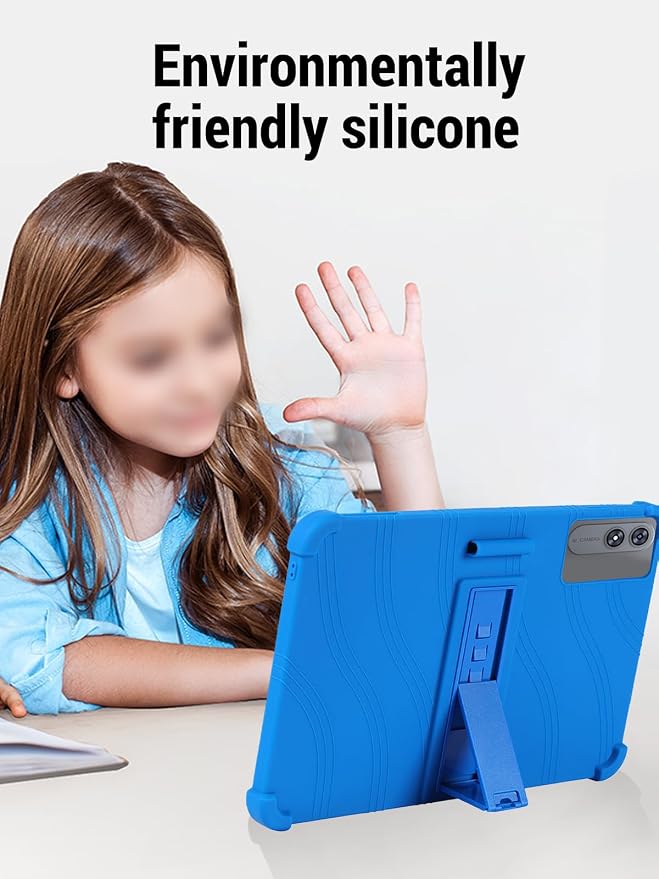 for TABWEE T60 Pro (13.4 Inch) Android 16 Tablet Protective case Shockproof Lightweight Silicone Protective Cover with Stand Child-Friendly Protection Easy to Clean Design Black.